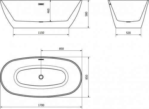 Mexen Eris 170x85 53441708500