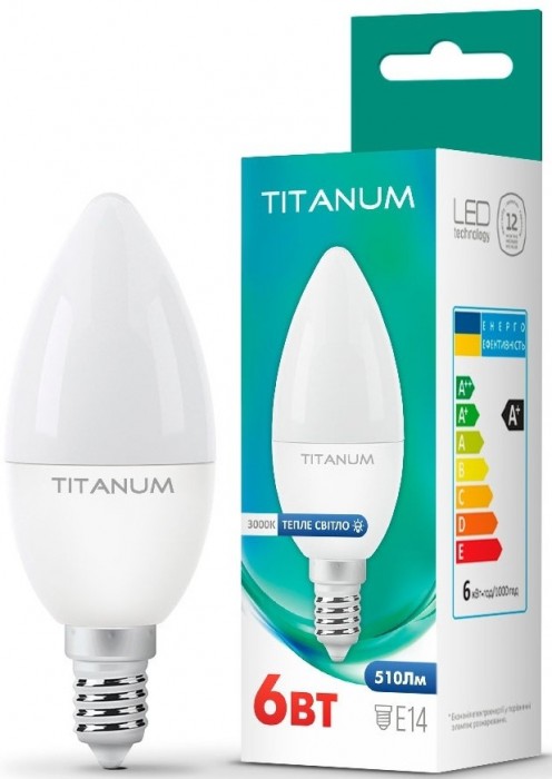 TITANUM C37 6W 3000K E14 TLC3706143