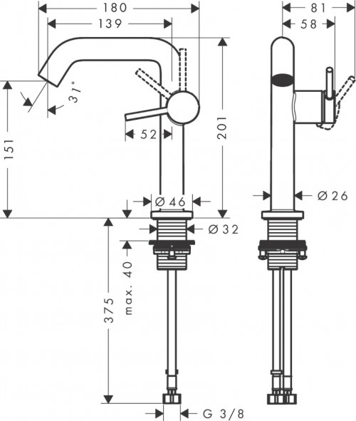 Hansgrohe Tecturis S 73340000