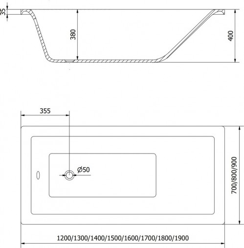 Mexen Cubik 150x70 55031507000