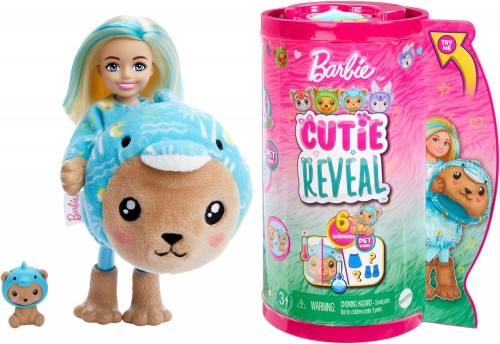 Barbie Cutie Reveal Chelsea Teddy Bear as Dolphin HRK30