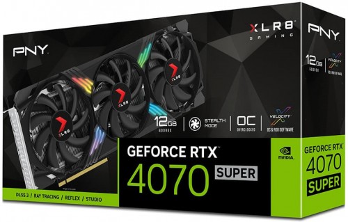 PNY GeForce RTX 4070 SUPER 12GB OC XLR8 ARGB TF VERTO