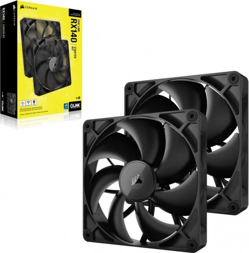 Corsair iCUE LINK RX140 PWM Twin Pack Black