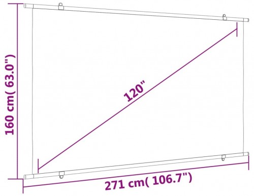 VidaXL Screen 271x160