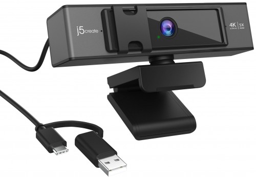 j5create USB 4K ULTRA HD Webcam with 5x Digital Zoom Remote