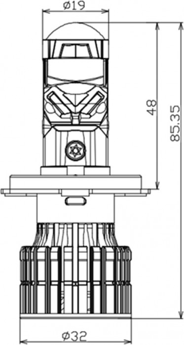 Decker LED GL-01 6K H4 1pcs