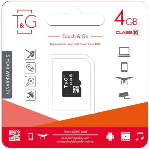 T&G microSDHC class 10 UHS-I 4Gb