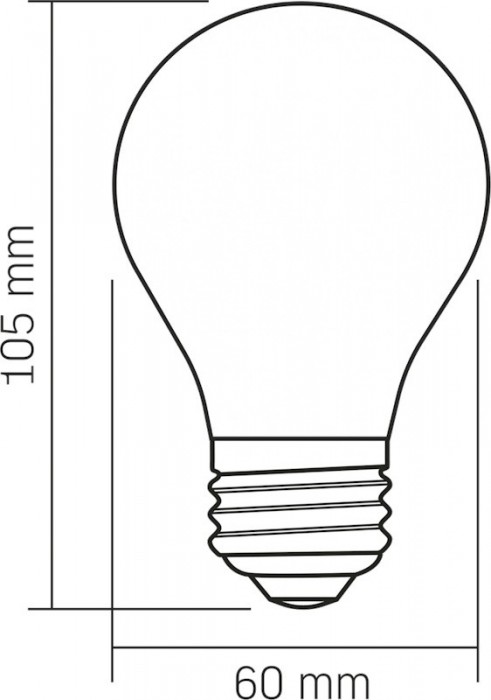 Videx Filament DA60MO Dimmable 4W 3000K E27