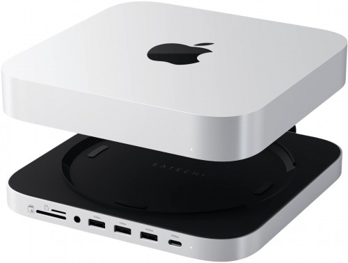 Satechi Stand & Hub For Mac Mini / Studio With NVMe SSD Encl