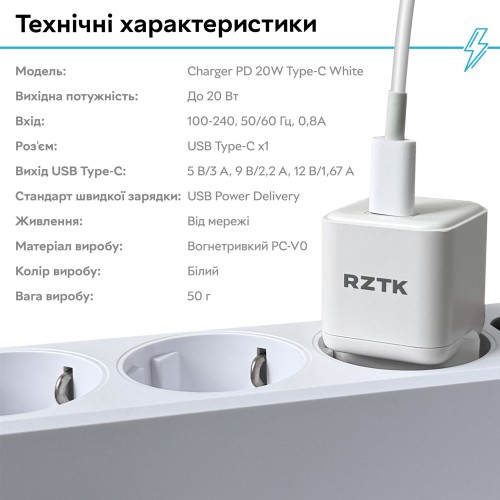 RZTK Charger PD 20W USB-C