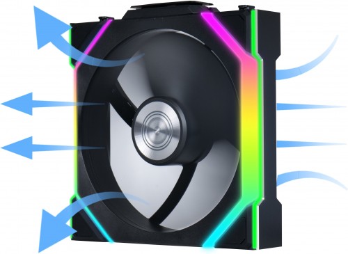 Lian Li Uni Fan SL120 Wireless Reverse 3-pack Black