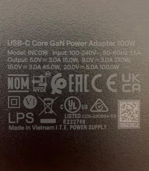 Belkin Connect USB-C Core GaN Power Adapter 100W