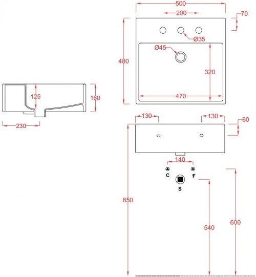 ArtCeram Quadro QUL002