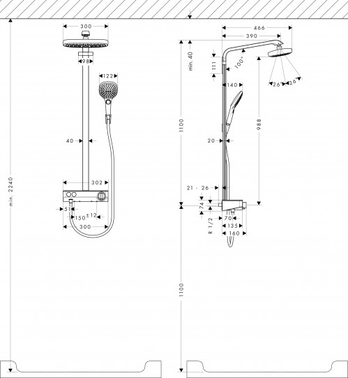 Hansgrohe Raindance Select E 300 27283