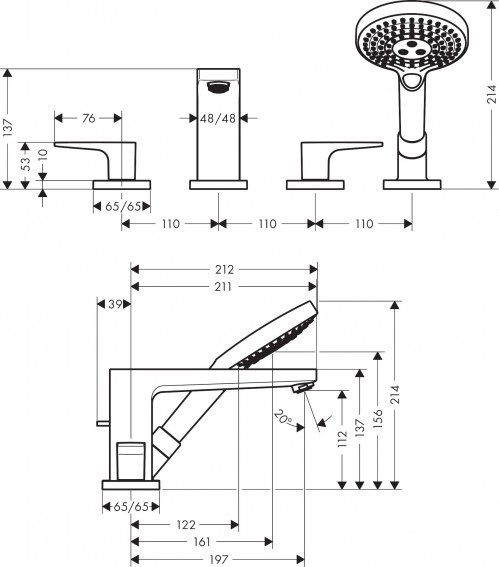 Hansgrohe Metropol 74552