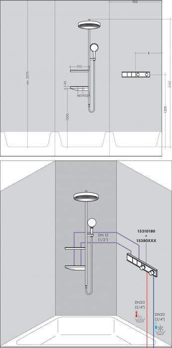 Hansgrohe Rainfinity Showerpipe 360 26842