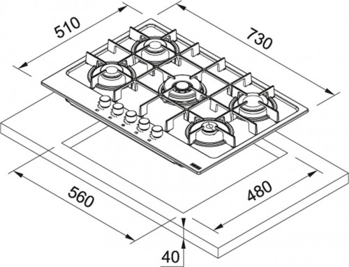 Franke FHMA 755 4G DC OA C