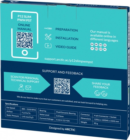 ARCTIC P12 Slim PWM PST