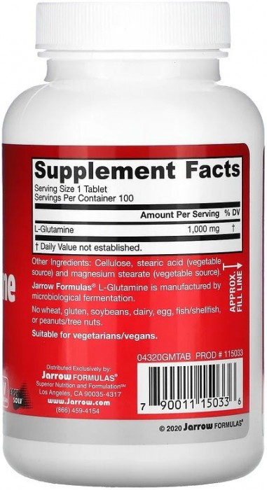 Jarrow Formulas L-Glutamine 1000 mg