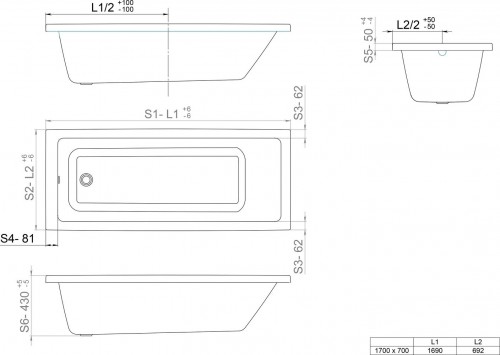 Triton Aura 170x70