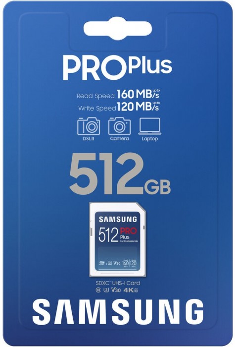 Упаковка Samsung Pro Plus SDXC 2021 512Gb