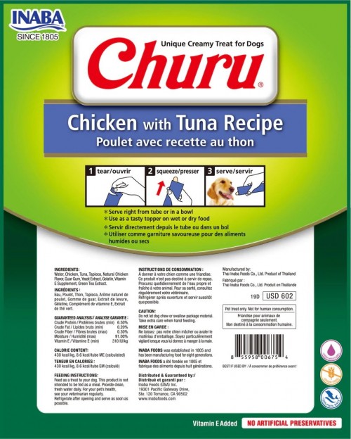 INABA Churu Chicken with Tuna 0.1 kg