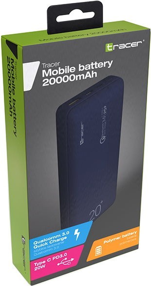 Tracer Power Bank PD20W/QC3.0 20000