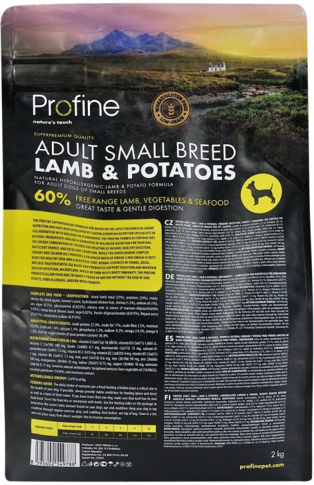 Profine Adult Small Breed Lamb/Potatoes 2 kg