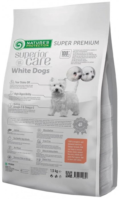 Natures Protection White Dogs Salmon Adult Small and Mini Br