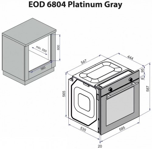 Minola EOD 6804 Platinum Gray