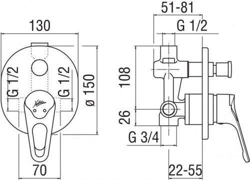 Nobili Rubinetterie Timix TX27100CR