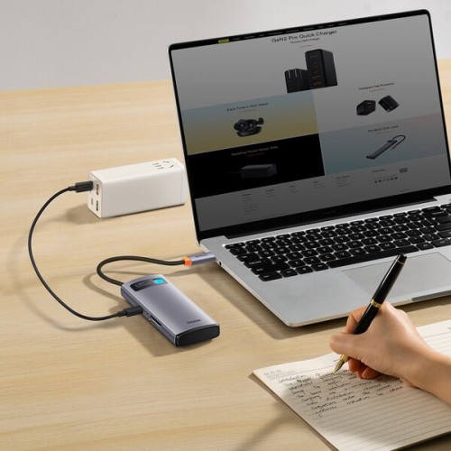 BASEUS Metal Gleam Multifunctional 6-in-1 USB-C to 3xUSB-A/U