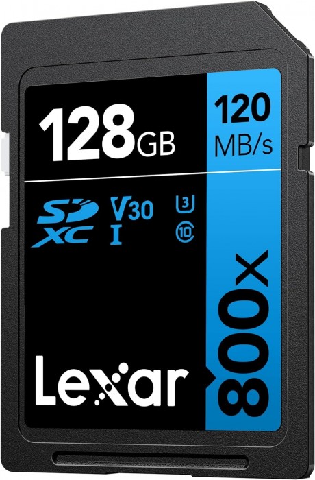 Lexar High-Performance 800x SDXC UHS-I Card BLUE Series 128G