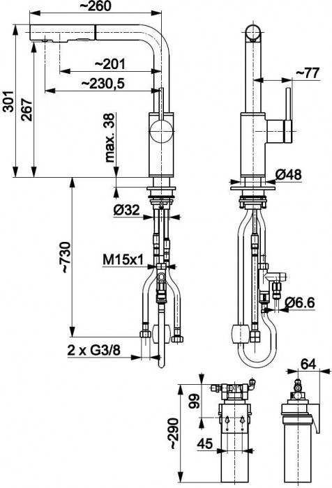 Armatura Duero Pure Basic 6623-112-22
