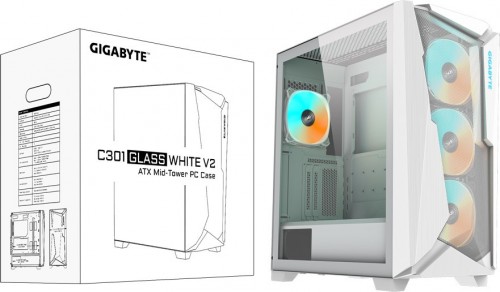 Gigabyte C301 GLASS V2 White