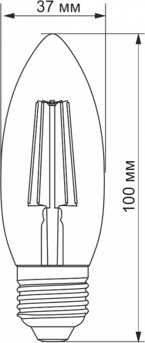 Videx Filament C37 4W 4100K E27