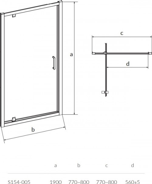 Cersanit Zip 80x190 S154-005