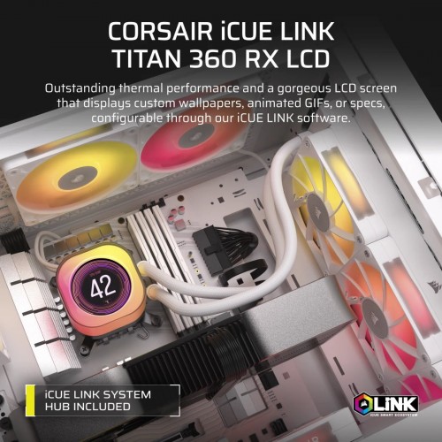 Corsair iCUE LINK TITAN 360 RX LCD White