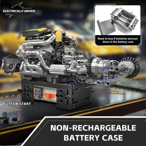 Mould King PAG Supercar V12 Engine 10207
