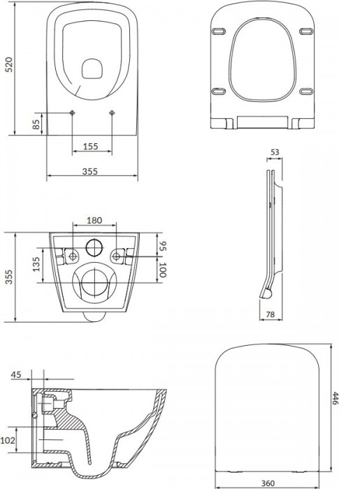 Cersanit City Pro Vortex S701-884
