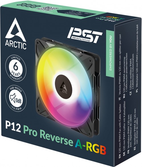 ARCTIC P12 Pro Reverse A-RGB Black 3pcs.