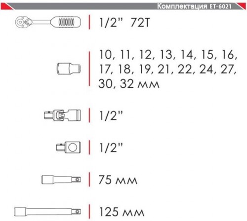 Комплектация Intertool ET-6021