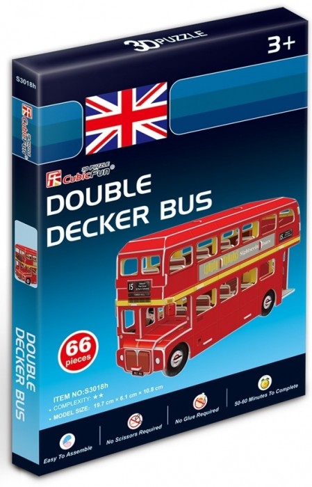 CubicFun Mini Double Decker Bus S3018h