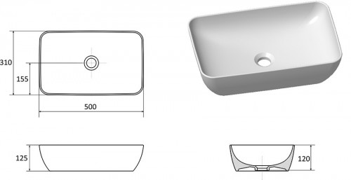 Ravak Uni Slim R 500 500 мм