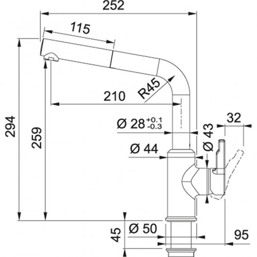 Franke Urban Pull Out Spray 115.0595.083