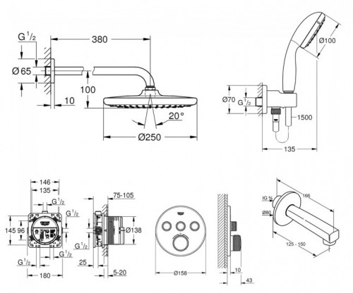 Grohe Grohtherm SmartControl 26416SC2