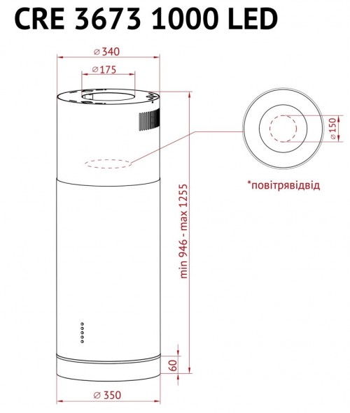 Perfelli CRE 3673 I 1000 LED