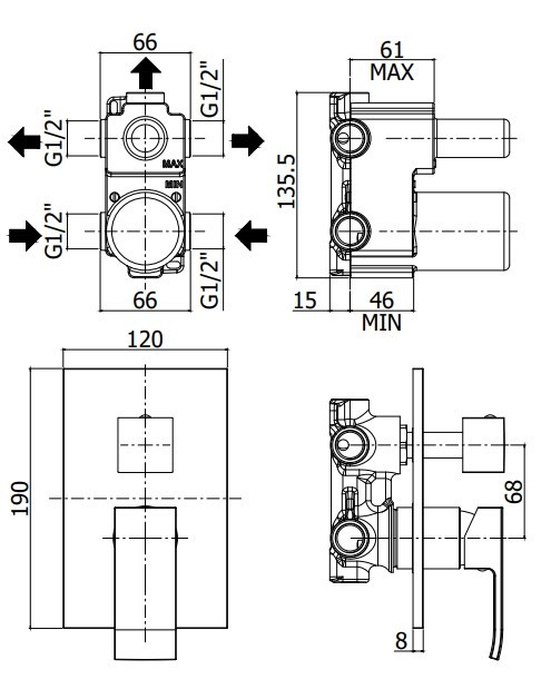 Paffoni Effe EF019CR/M