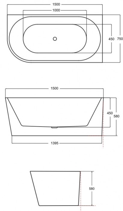 Besco Zoya 150x75 WAS-150-ZP
