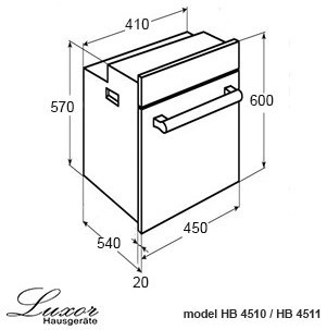 Luxor HB 4510 WH KUP